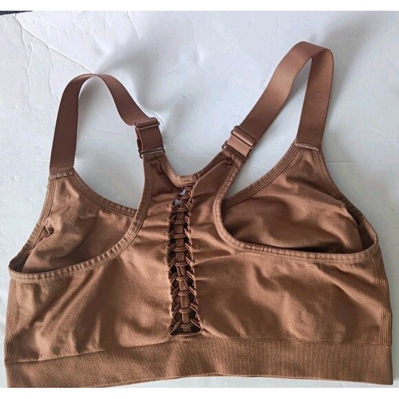 Cacique Seamless Bralette Size 18/20 Mocha Brown Lane Bryant Braided Pattern - Picture 5 of 8